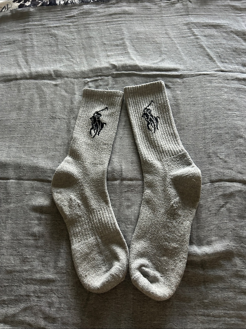 Polo by Ralph Lauren Gray Crew Socks with Navy Pony